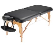 Succebuy Mesa de masaje ancha profesional de 30 "W, mesa de masaje plegable de alta resistencia, cama de tatuaje de salón facial ajustable en altur...