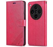Dreamsoule AZNS para Oppo Find X8 Pro 5G Funda Anti-arañazos PU Cuero Soporte Cartera Funda de Teléfono - Rojo Multicolor Red