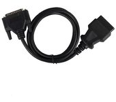 Ck100 Obd2 16pin a Db25 Cable 25 Adaptador de rosca de aguja Conector de coche Cable de extensión Diagnóstico T Negro