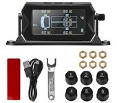Sensores de vehículos de motor Sistema de monitoreo de presión de neumáticos de camiones Sensores solares TPMS 6 Pantalla LCD Herramientas de diagn...