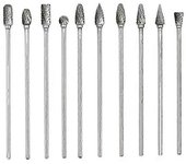 10pc 4 pulgadas de largo doble corte tungsteno sólido carburo rebabas rotativas Set 1/8 de pulgada (3 mm) Shank Twist Drill