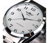 Relojes de pulsera mecánicos automáticos para hombres Calendario de día de acero inoxidable Reloj de negocios Diseño de moda A2