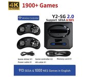 Werleo 16 bits md retro videojuego consola inalámbrica game stick 4k hdmi incorporado 1913 juegos clásicos para sega genesis mini / mega drive