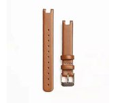 Para correa de reloj de cuero genuino Garmin Lily 14MM Cinturón inteligente de acero inoxidable Brown