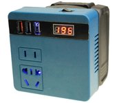 Para inversor de batería de litio, inversor eléctrico AC220V / DC5V / 20V Inversor de operación al aire libre Azul