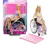Mattel - Muñeca Barbie Fashionista con Silla de Ruedas y Rampa, Cabello Rubio, Vestido Arcoíris [COLECCIONABLES] Muñeca de papel importación de EE....
