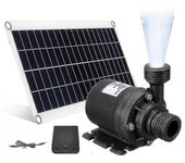 Bomba de agua solar de 50w 800l / h Dc12v para fuente de agua de jardín - Bajo nivel de ruido Negro