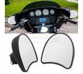 unbrand Motocicleta Black Batwing Fairing Mount Mirrors para Harley Touring Electra Glide Ultra Limited 2014-2017