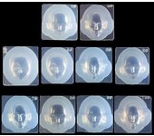 10 piezas de molde de muñeca 3D de cara humana hecho a mano artesanías molde de silicona de yeso de aroma
