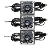 Módulo de cámara de 100 grados de 3 piezas 1MP OV9732 1280x720 USB Free Driver Manual Focus, con cable de 2 metros Negro