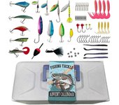 Cassette De Juego De Pesca De Navidad, Calendario De Adviento De Pesca 2024, Caja Ciega De Juego De Pesca De Navidad, Juego De Señuelos De Pesca, C...