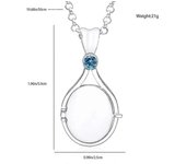 H2o Mismo Colgante Collar con estampado de arena roja Concha de sirena Accesorios colgantes que se pueden abrir y cerrar Regalo Collar Azul Cielo L