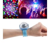 Luz de bola de discoteca, reloj de luz de escenario LED activado por sonido, pulsera de luz de atmósfera recargable para decoración de habitaciones...
