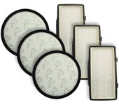 vhbw 3x filtro de pre-motor, 3x filtro de aire de escape / EPA compatible con la aspiradora de RO7B12EA Rowenta Green Force Cyclonic Max Negro/blanco