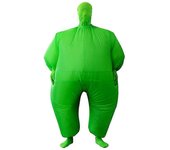 Disfraz de Sumo Inflable para Adultos Divertida Muñeca Caminante Verde 1.6m a 2.2m