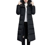 Chaqueta de plumón de invierno para mujer Casual Ropa de abrigo larga con cremallera Chaqueta acolchada adecuada para la ropa de reunión de amigos ...