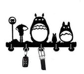 Perchero Hook Rack Para Totoro Creative Ganchos de Pared de Madera 5 Ganchos Carga Máxima 5kg-3