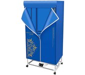 Secadora de ropa plegable de 147 cm Secadora de control remoto Secadora de tiempo de gran capacidad con ruedas Azul 150x70x50cm