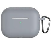 Funda de silicona para airpods-pro 2 Auriculares inalámbricos Estuche de carga resistente al polvo Gris