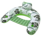 Salón inflable de silla flotante de piscina para adultos con portavasos flotadores de agua para juguete de piscina de verano Verde