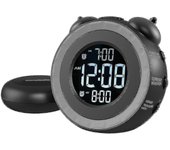 Reloj despertador dual ruidoso para personas que duermen mucho o tienen problemas de audición