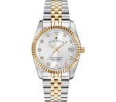 Jacque Du Manoir Nro.07 Relojes de acero inoxidable bitono para mujer One Size