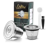 Cápsula de cápsula de café XXL recargable para L'Or Barista LM8012/60 Cápsulas de café Máquina de piano negro Filtros de café de acero inoxidable 1...
