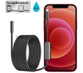 Cámara Endoscópica Para Iphone Apple 8mm Cars Endoscopic Hard Line Ip68 Waterproof 8 Leds Borescope Inspection For Iphone For Ios 1M