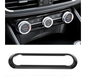 Para Alfa Romeo Giulia 2017-2020 ABS Kit interior de fibra de carbono Consola del salpicadero Decoración del panel de cambios Pegatinas de la cubie...