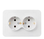 220V / 16A 118x80mm EU Toma de corriente industrial doble enchufe de tierra 11880mm 220265V