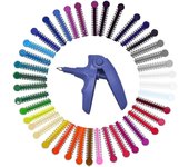 Kit de aparatos ortopédicos que incluye herramienta de ligadura de ortodoncia y bandas de goma de anillo, banda de goma de frenillos, ligas para br...