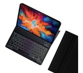 Para Lenovo Tab P11 TB-J606F / L 2 en 1 Bluetooth Keyboard Tablet Leather Case Stand con retroiluminación - Multicolor Black
