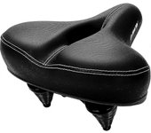 Asiento de bicicleta más cómodo: sillín de bicicleta estática extra ancho de gran tamaño C30, acolchado de espuma suave, ajuste universal para carr...
