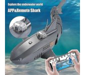 App Rc Shark Robot Toy con cámara Hd Wif Fpv Electric Waterproof Animals Submarino Fish Machine Simulation Toys para niños Con caja de espuma
