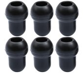 6 piezas de repuesto de almohadillas de estetoscopio universal auriculares de silicona profesionales Negro 2.00X1.30X1.30CM