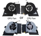 compatible para ASUS ROG Zephyrus S GX502 LWS Ventilador de enfriamiento de CPU portátil 12V 4pin GPU Radiador CPU GPU