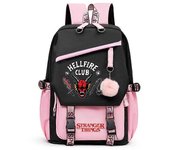 Stranger Things USB Mochila Mochila escolar Ventiladores Bolsas de viaje Portátil Cadena Auriculares estilo8
