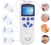 Tens Ems Machine Unit Electrical Massager Pulse Muscle Stimulator Back Therapy Pain Relief With 4 Electrode Patches