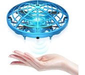 Control de mano de dron para niños UFO mini dron, bola voladora de helicóptero con sensor infrarrojo interactivo, rotación de 360 grados y luces LE...