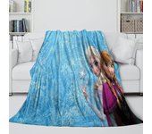 Manta de franela congelada 3d, manta suave del sofá de la cama Mantas Anna y Elsa, regalos para adultos y niños Manta novedosa para viajar acampand...