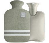 Bolsa de agua caliente con tapa de goma, bolsa de agua caliente de 2 l para aliviar el dolor Compresa caliente, alivio de los calambres menstruales...