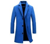 JWL-Invierno Hombre Abrigo De Botonadura Simple Decorativo Hombres' s Chaqueta Easy Match Poliéster Mantener el Abrigo Masculino Cálido para Hombre...