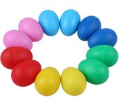 12 piezas de agitadores de huevos instrumentos musicales huevo de percusión para juguetes de niños coctelera de huevos de pascua de plástico para