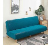 Sofá cama grande sin brazos Funda de sofá Cubierta de sofá sin reposabrazos Estiramiento plegable Futón Cubierta elástica a prueba de polvo extraíb...