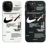 Para Iphone 13/12/11 Blanco apagado Nike Frosted Phone Case 13pro / 12pro