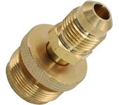 Tanque de propano de 1 libra Conexión del adaptador del regulador Cansiter Convertir en 3/8 "Abocinado macho, piezas de estufa de parrilla portátil...