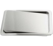 Tapa con solapa Tapa del cubo de basura Encimera de cocina incorporada incorporada compatible A_Good calidad Plata