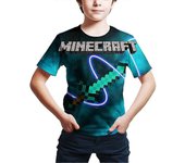 Minecraft Juego Impreso Manga Corta Camiseta Kids Tops