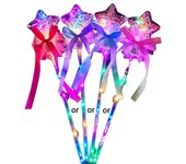 Las niñas varita mágica Princesa juguete brillan en la oscuridad Los niños favorecen el regalo de cumpleaños Estrella de cinco ángulos