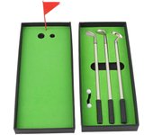 Mini juego de bolígrafos de golf, juego de regalo de bolígrafos de golf, divertido juego de regalo de caja de lápices de imitación de campo de golf...